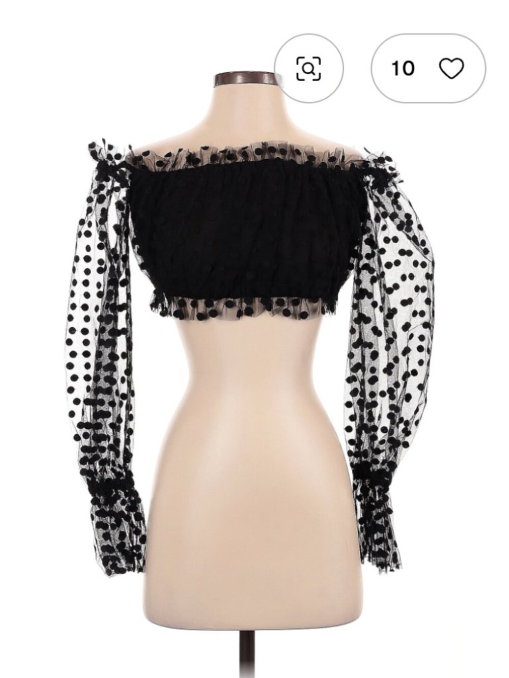 MAJORELLE Black Crop top